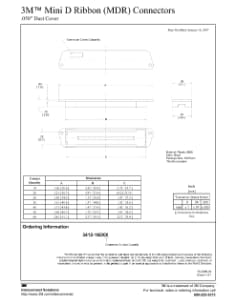 3M™ Mini D Ribbon (MDR) Connectors, .050" Dust Cover,TS0399