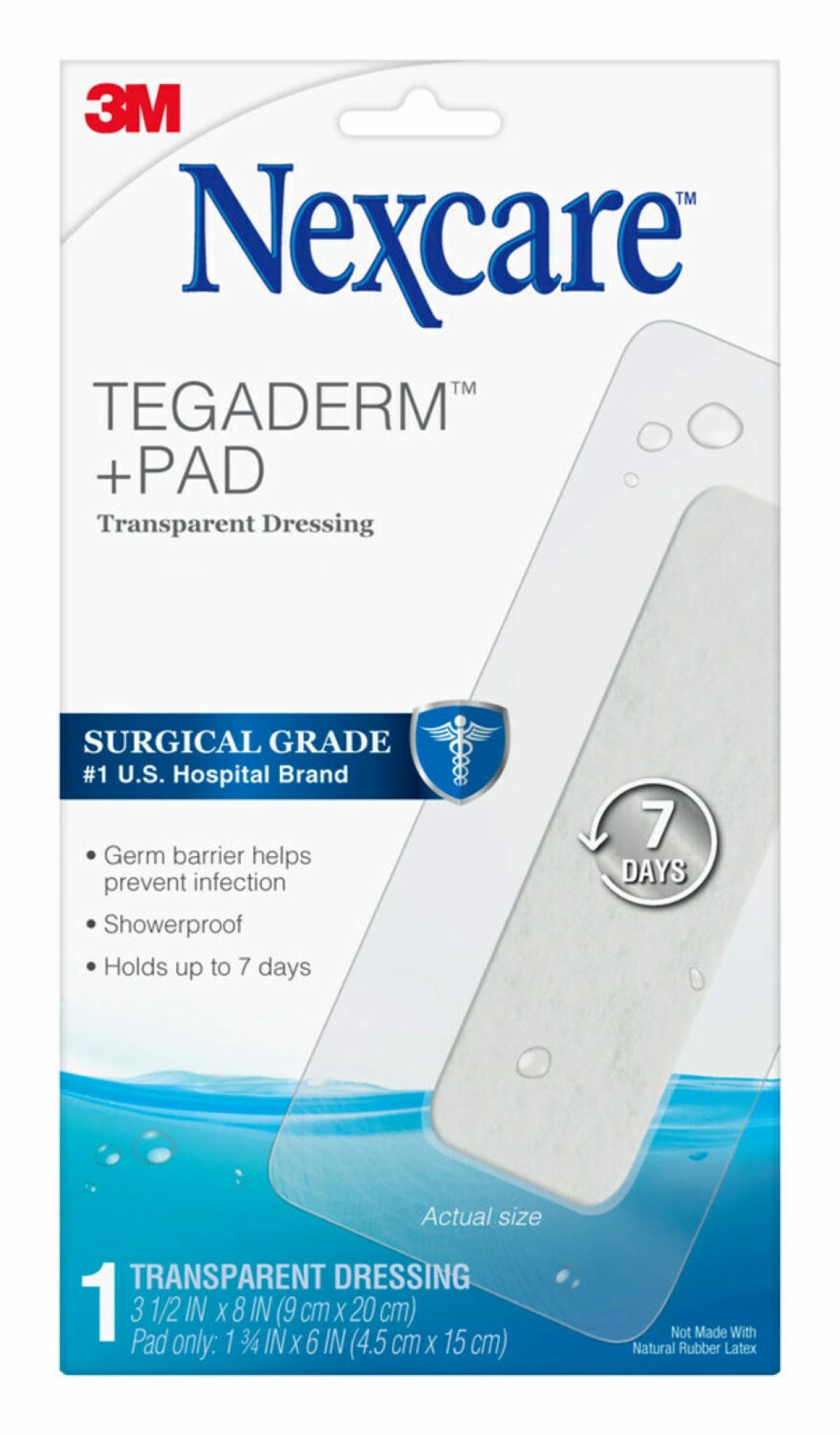 Nexcare Tegaderm + Pad Transparent Dressing W3590