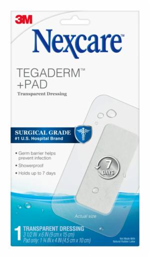 Nexcare Tegaderm + Pad Transparent Dressing W3589, 3 1/2 in x 6 in (9 cm x 15 cm) image Nexcare Tegaderm + Pad Transparent Dressing W3589, 3 1/2 in x 6 in (9 cm x 15 cm)image