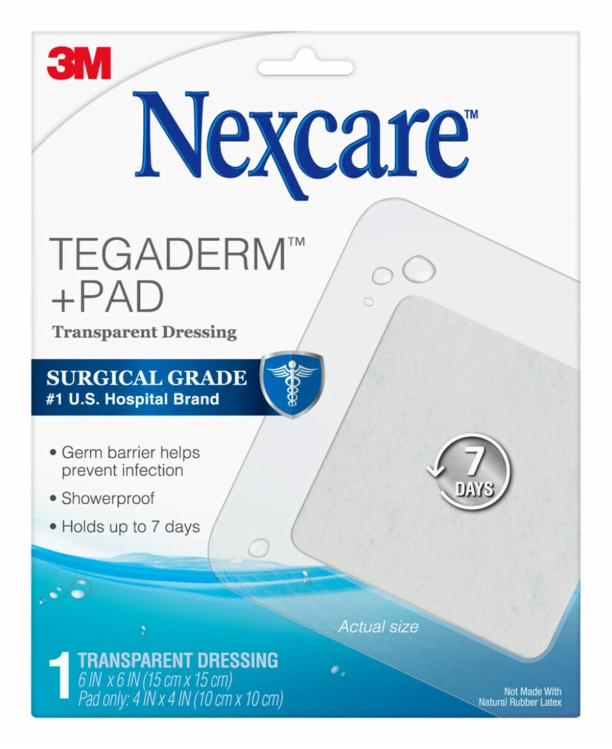 Nexcare Tegaderm + Pad Transparent Dressing W3588