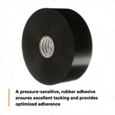 A pressure-sensitive, rubber adhesive ensures excellent tacking and provides optimized adherence