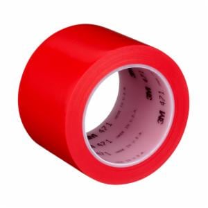 3M™ Vinyl Tape 471, Red, 3 in x 36 yd, 5.2 mil, 12 Roll/Caseimage