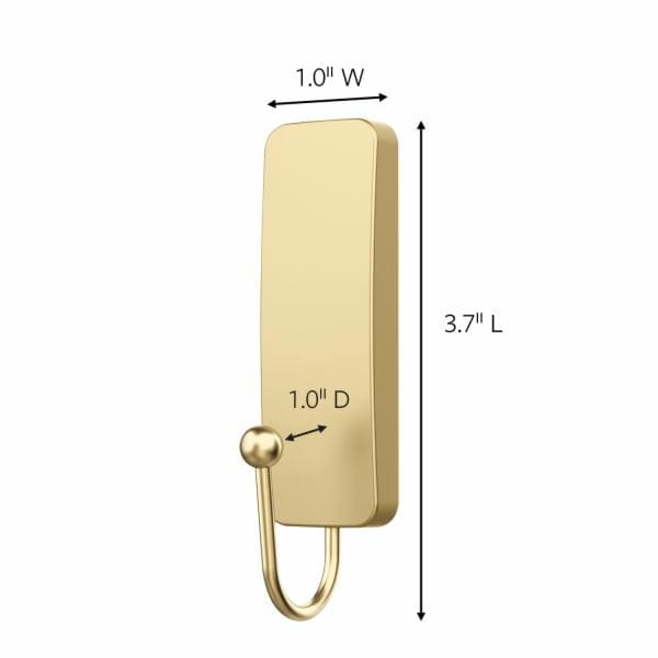 Command Medium Satin Brass Hook 17034BR-ES