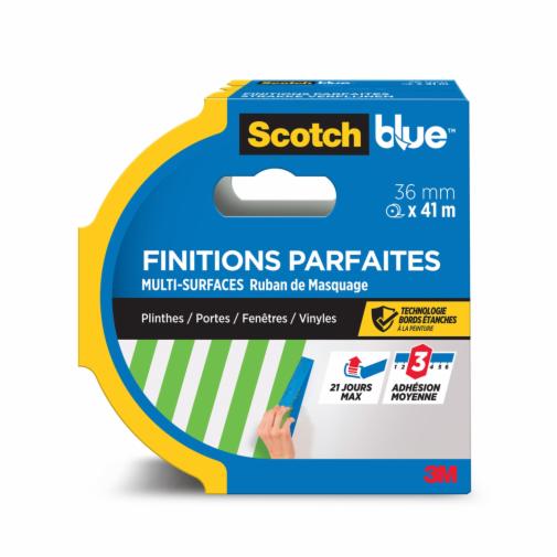 ScotchBlue Ruban De Masquage Multi-surfaces - 3 Rouleaux 48mm X 41m - Pour Peinture Intérieur/extérieur - Sans Traces 14 Jours