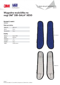 Szelki bezpieczeństwa 3M™ DBI-SALA® ExoFit™ XE50 Karta danych technicznych 1150513
