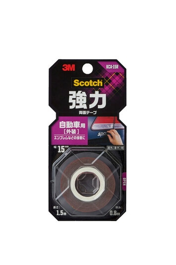 スコッチ 強力両面テープ 自動車外装用 Kca 15r 灰 15 Mm X 1 5 M 巻 箱 3mジャパングループ
