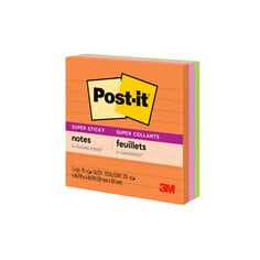 Post-it® Super Sticky Notes 675-3SSAU, 4 in x 4 in (101 mm x 101 mm)