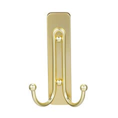 A pack of Command™ Large Satin Brass Double Hook 17036BR-EF