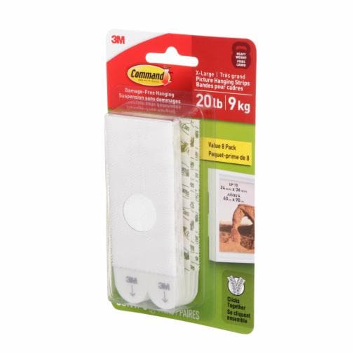 3M Command White Picture Hanging Strips 8 pk