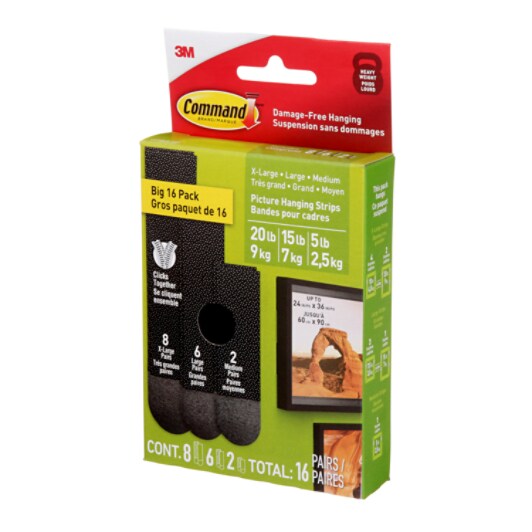 Paquet assorti de Bandes noires pour cadres Command(MC)