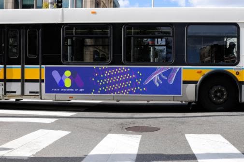 Visio Bus graphic with Promotional film IJ56C and Scotchcal ™ overlaminate 8508