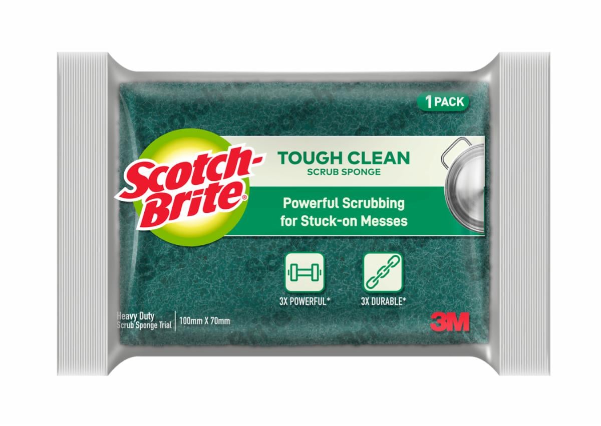 ScotchBrite® Tough Clean Scrub Sponge, Trial, 100 mm x 70 mm, 96 Pack