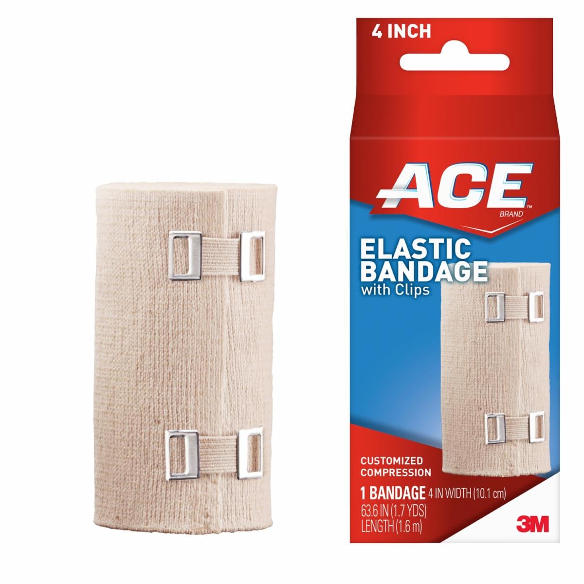 ACE Brand Elastic Bandage w/clips 207313