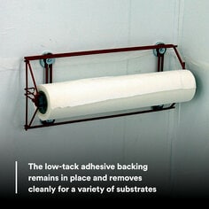 The low-tack adhesive backing remains in place and removes cleanly for a variety of substrates