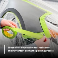 Sheet offers dependable tear resistance and stays intact during the painting process