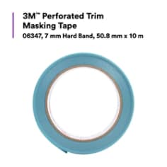 3M™ Perforated Trim Masking Tape, 06347, 7 mm Hard Band, 50.8 mm x 10 m