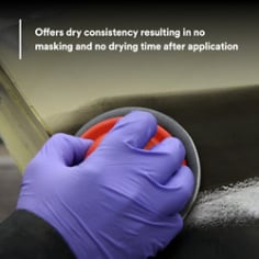 Offers dry consistency resulting in no masking and no drying time after application