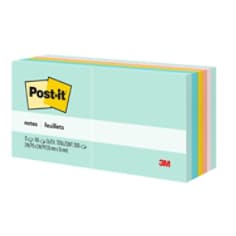 Post-it® Notes, 3 in x 3 in, Beachside Cafe Collection, 12 Pads/Pack