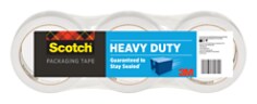 Scotch® Heavy Duty Packaging Tape, 1.88" x 54.6 YD, 3-Pack