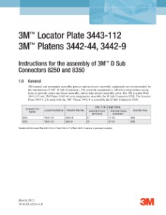 Instructions for the Assembly of 3M(TM) D Sub Connectors