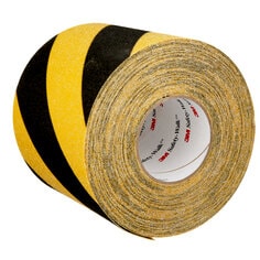 3M™ Safety-Walk™ Slip-Resistant General Purpose Tape, 613, black/yellow stripes, 6 in x 60 ft