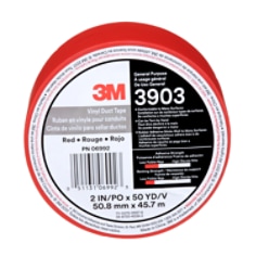 A 3M™ Vinyl Duct Tape, 3903, red, 2 in x 50 yd (50.8 mm x 45.7 m)