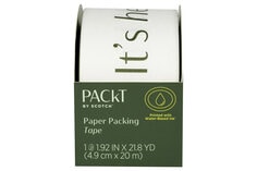 Packt by Scotch™ Paper Packing Tape,  PKTD-PT1, 1 roll, 1.92IN x 21.8YD, (4.9 cm x 20 m)