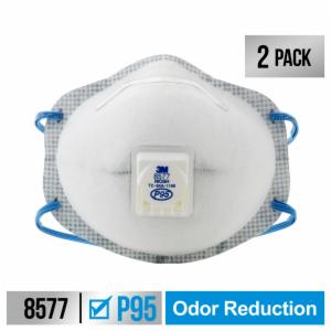 3M™ Chemical Odor Valved Respirator, 8577C2-DC-PS, 2 eaches/pack, 6 packs/case image 3M™ Chemical Odor Valved Respirator, 8577C2-DC-PS, 2 eaches/pack, 6 packs/caseimage
