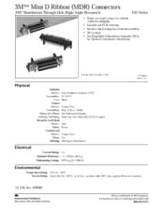 3M(TM) MDR, .050" BM,Thru-Hole,RA Receptacle, TS0790