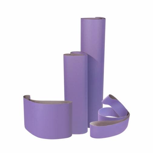 A group image showing various sizes of 3M Cubitron II Belts, 900DZ