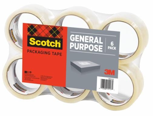 3M Tartan General Purpose Packing Tape, Sold as 1 Package, 6 Roll per Package