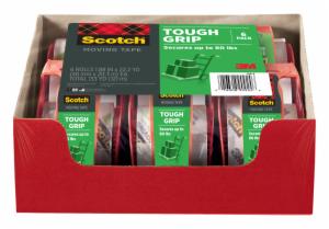 Scotch Tough Grip Moving Packaging Tape 150-6, 1.88 in x 22.2 yd (48 mm x 20,3 m) image Scotch Tough Grip Moving Packaging Tape 150-6, 1.88 in x 22.2 yd (48 mm x 20,3 m)image