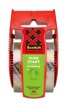 Scotch® Sure Start Packaging Tape, 1.88 in x 925 in (48 mm x 23.4 m)