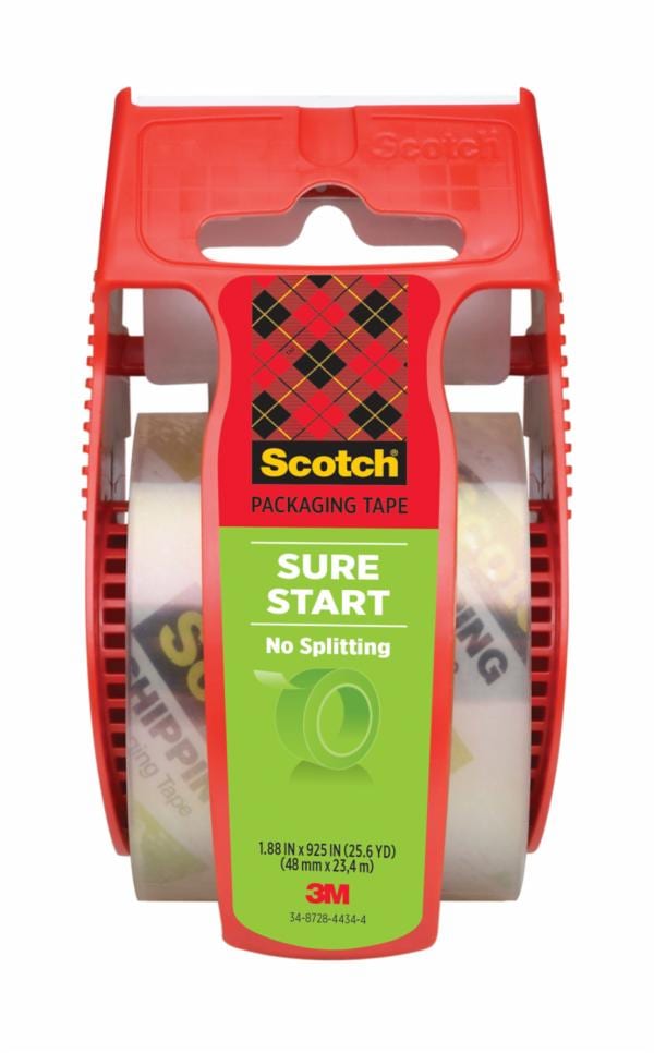 Scotch Sure Start Shipping Packaging Tape with dispenser