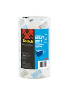 Scotch® Heavy Duty Shipping Packaging Tape 3850-LR4-4CC, 1.88 in x 54.6 yd (48 mm x 50 m), 4-PK