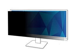 Illustrated Image of 3M Privacy screen on oversized monitor