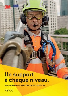 Dépliant promotionnel du harnais 3M DBI-SALA série XE100 - version basse résolution