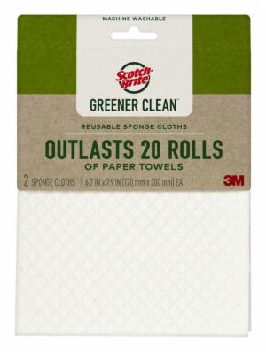 Scotch-Brite Greener Clean Sponge Cloth 9055-ST, 12/2 image Scotch-Brite Greener Clean Sponge Cloth 9055-ST, 12/2image
