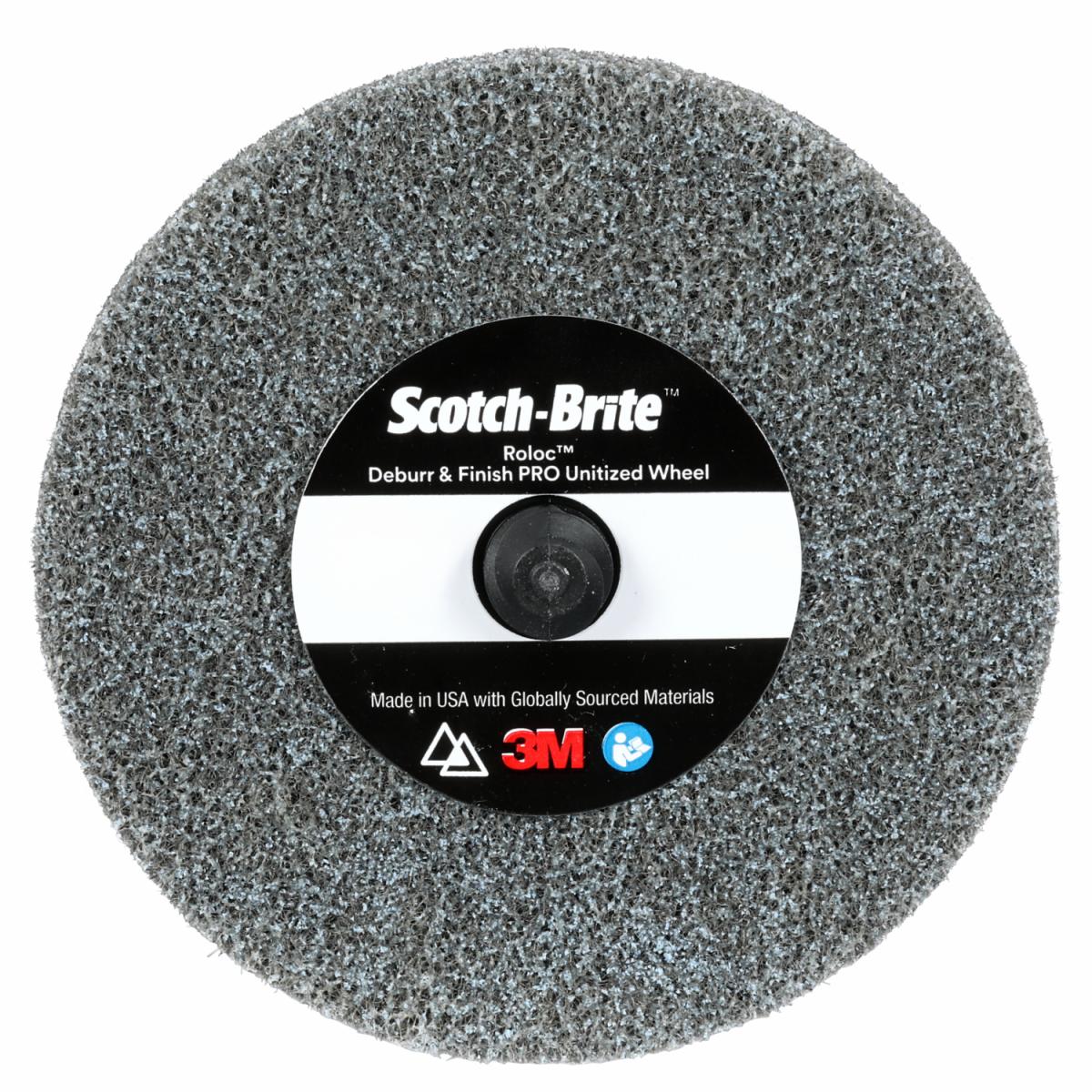 Scotch Brite™ Roloc™ Deburr & Finish PRO Unitized Wheel, DPUR, 8C