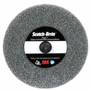 Scotch-Brite Roloc Deburr & Finish PRO Unitized Wheel, DP-UR, 4C Medium+, TR, 3 in x 1/8 in, 10/Carton, 40 ea/Caseimage