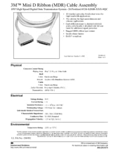 3M(TM) MDR Cable Assy, 26 Pos., 14526-EZHB-XXX-0QC, TS0891