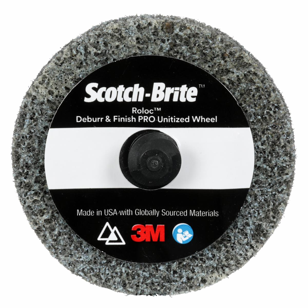 Scotch Brite™ Roloc™ Deburr & Finish PRO Unitized Wheel, DPUR, 8C