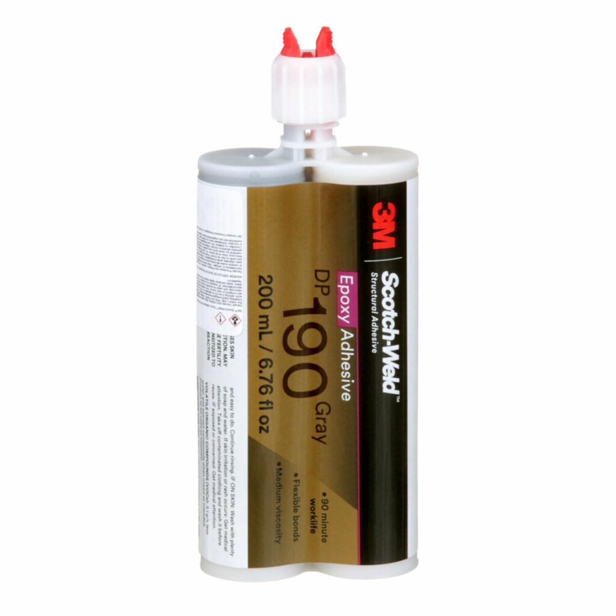 3M™ ScotchWeld™ Epoxy Adhesive DP190, Gray, 200 mL DuoPak, 12/case