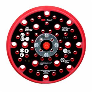 3M Xtract Back-up Pad, 89409, 6 in, Hard, Red, 10 ea/Caseimage
