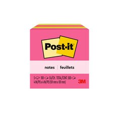 Post-it® Notes, 4 in. x 4 in., Poptimistic Collection, 5 Pads/Pack, 90 Sheets/Pad