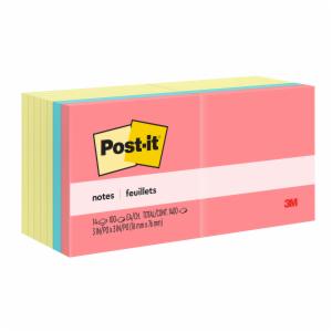 Post-it Notes 654-14YWM, Poptimistic Collection, 3 in x 3 in (76 mm x 76 mm), 100% PEFC, SGSCH-PEFC-COC-110078image