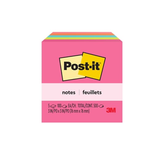 Post-it® Notes, 3 in x 3 in, Poptimistic Collection, 5 Pads/Pack