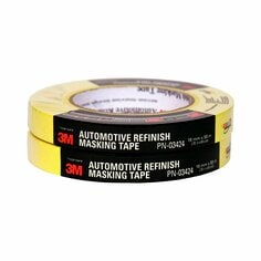 3M™ Automotive Refinish Masking Tape is a yellow crepe-paper tape designed specifically for the critical auto paint masking processes.