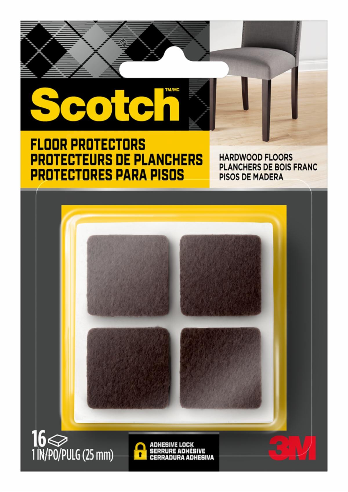 Scotch Felt Pads Square