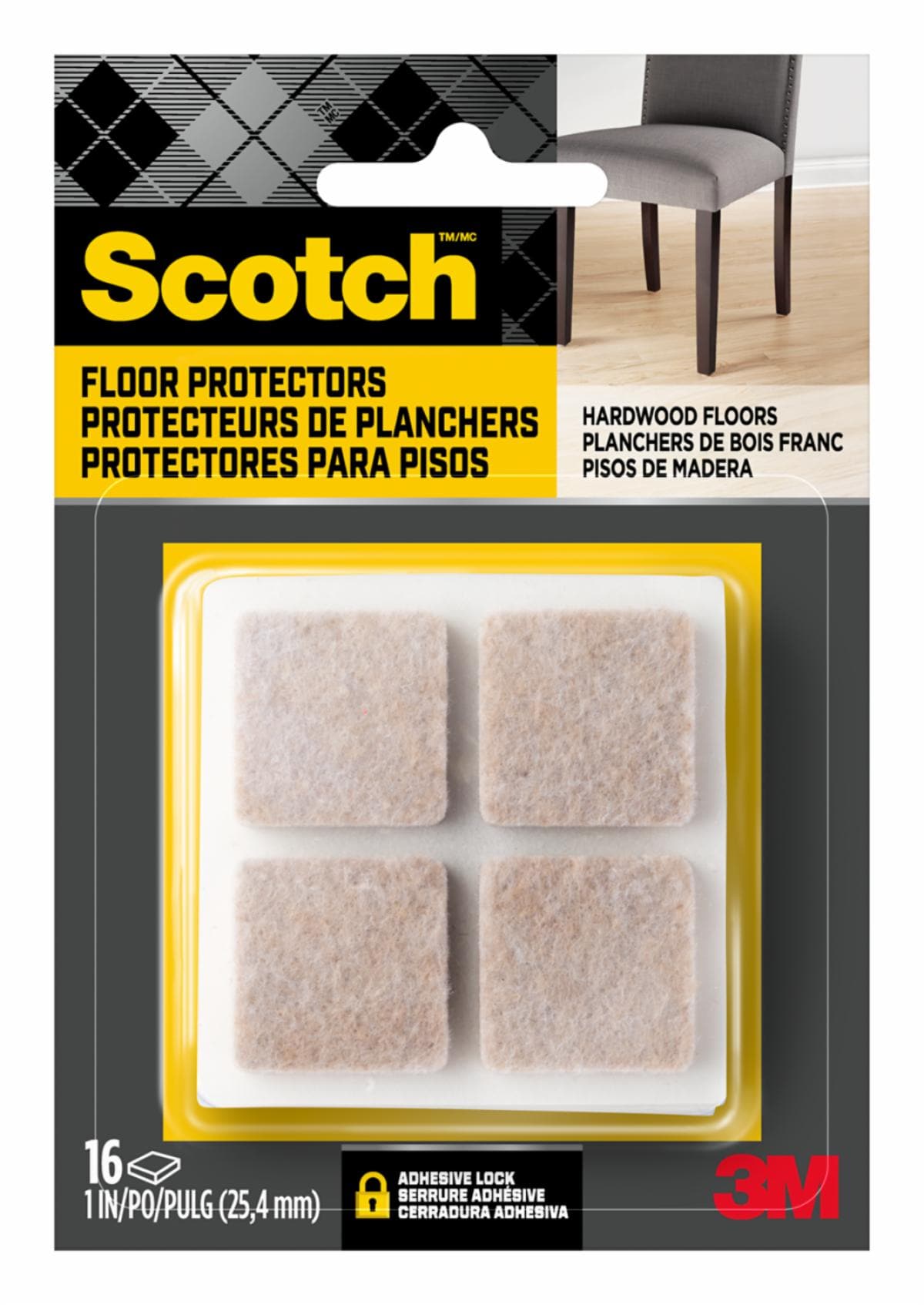 Scotch Felt Pads Square